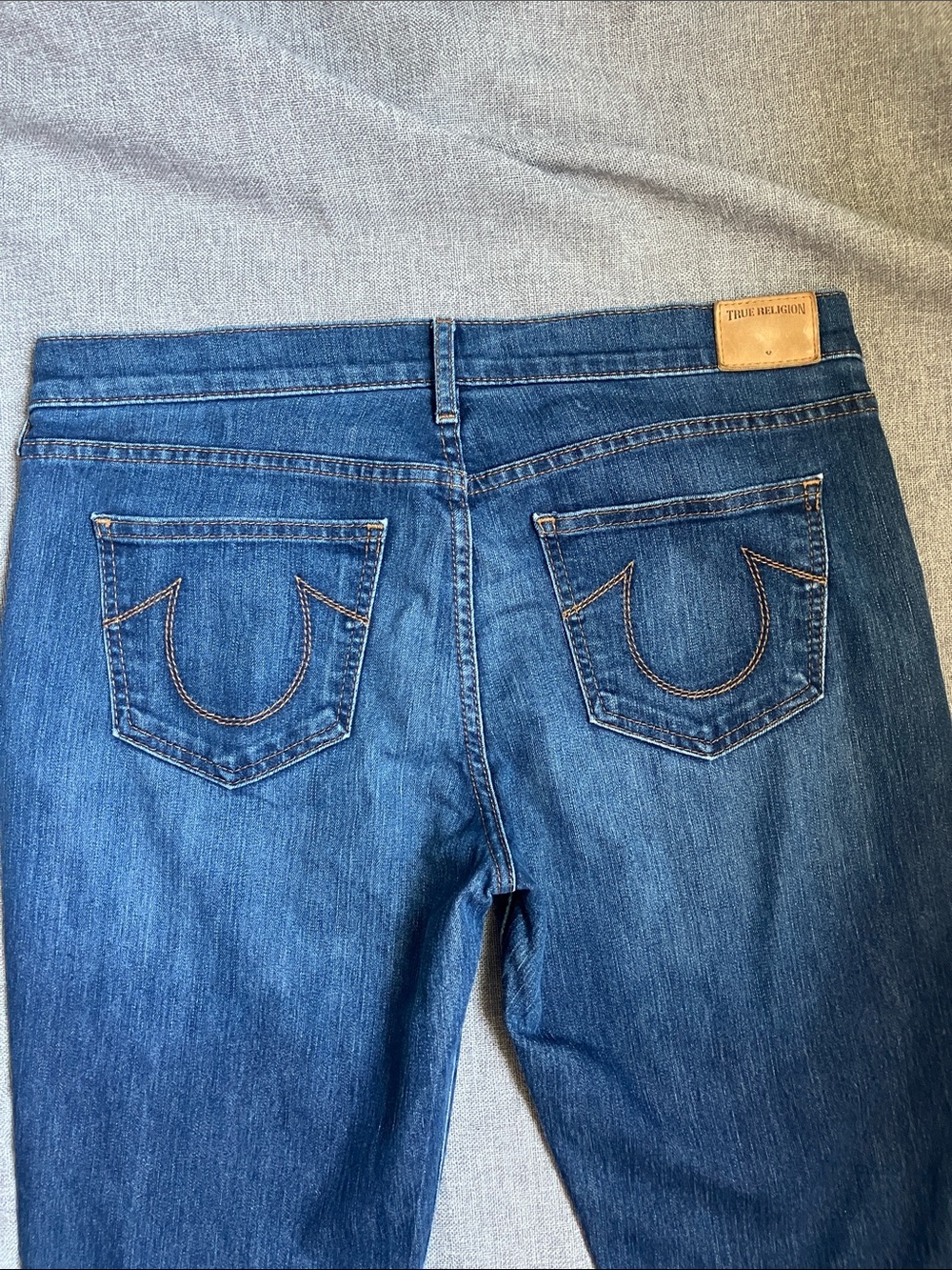 True Religion Victoria Mid Rise Dark Blue Skinny Jeans size 32 - Picture 3 of 15